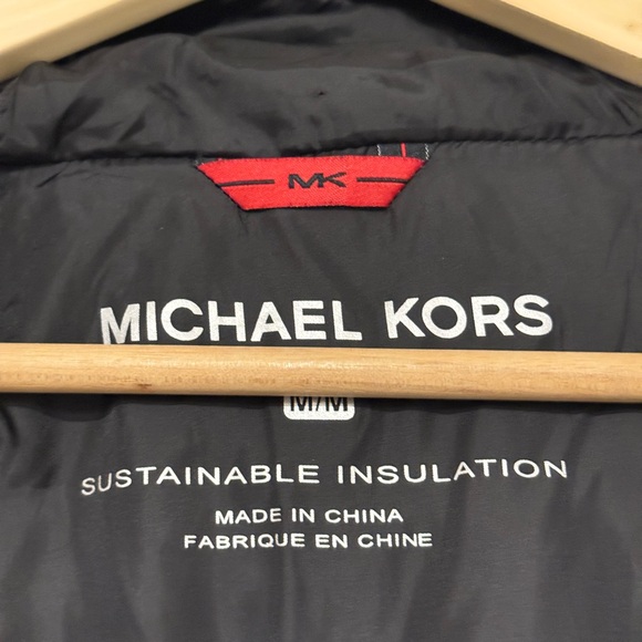 Michael Kors Shiny Black Quilted Jacket - Picture 6 of 9